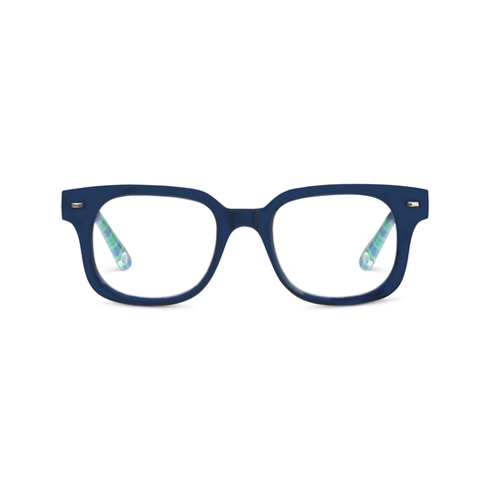 Glossary - Navy/Plaid banner